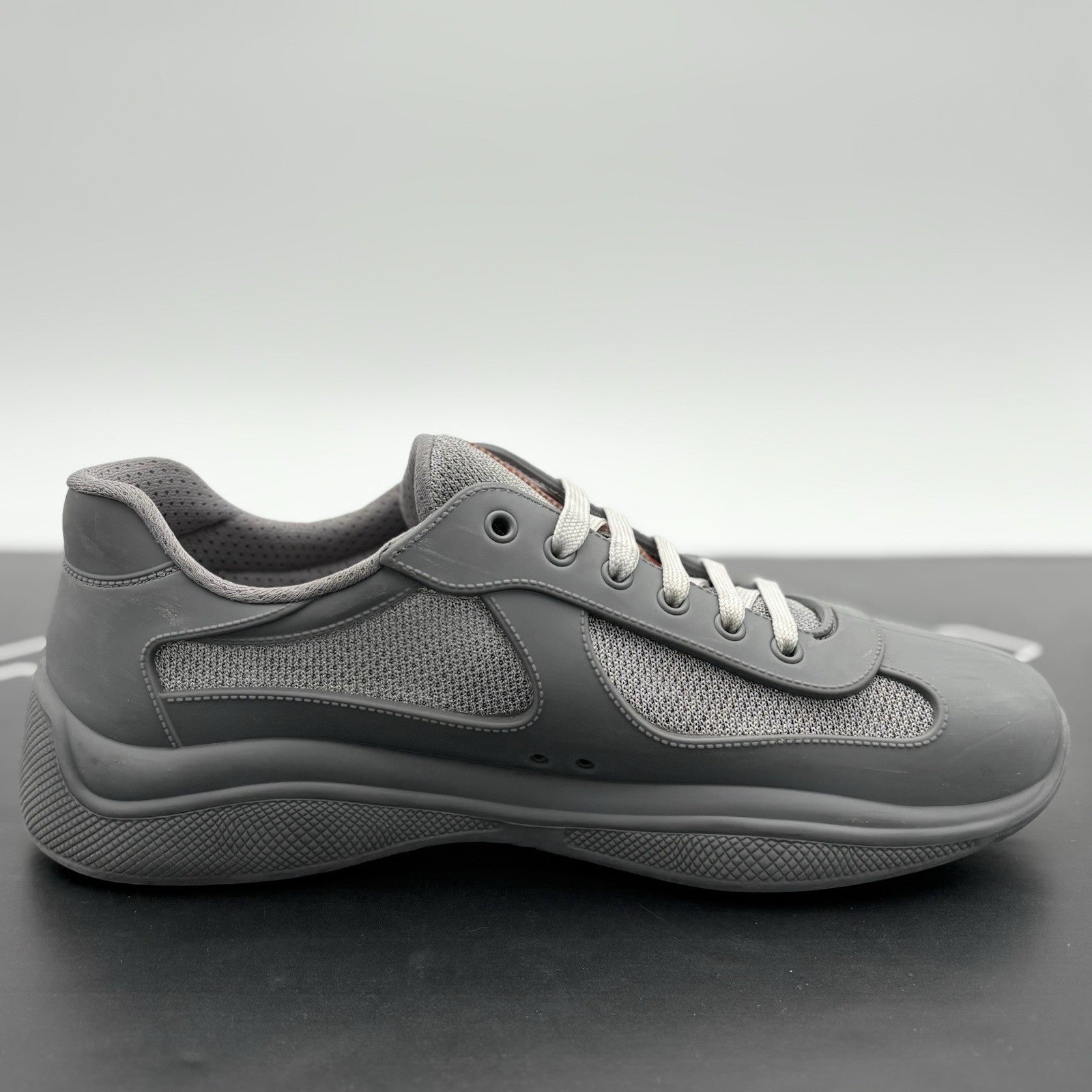 Size 43 (10 US) Prada America's Cup Soft Rubber ' Grey ' | GREAT CONDITION!