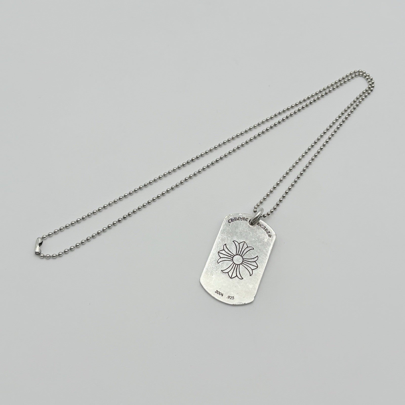 Chrome Hearts 2004 Las Vegas Exclusive Dog Tag Pendant & Necklace ' Silver 925 '