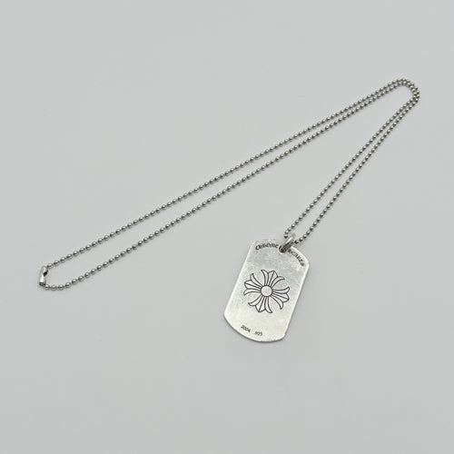 Chrome Hearts 2004 Las Vegas Exclusive Dog Tag Pendant & Necklace ' Silver 925 '