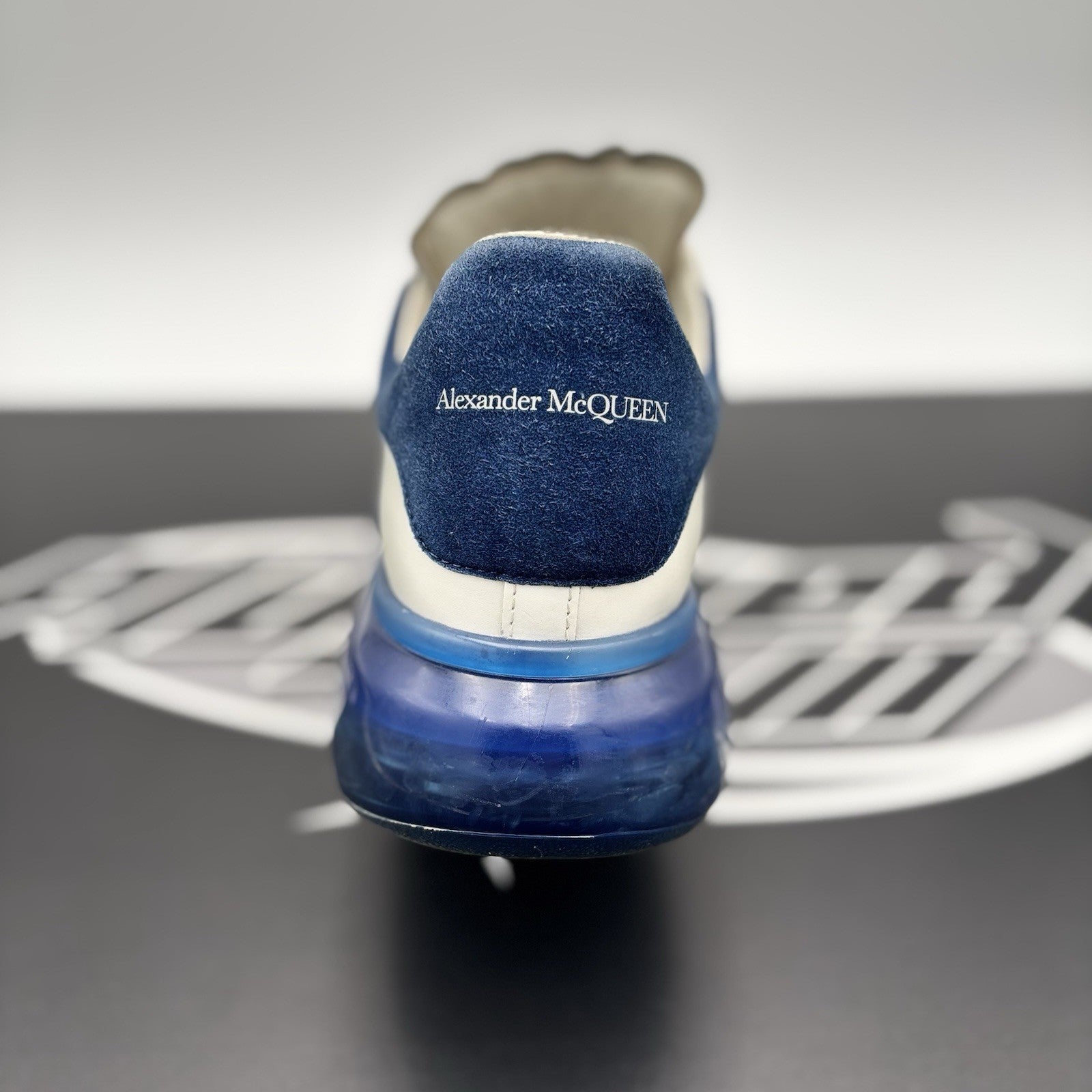Size 43 EU (10 US) - Alexander McQueen ' White, Blue Bottoms ' | GOOD CONDITION!