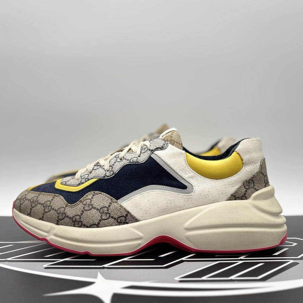 Size 13 G (13.5 US) - Gucci Rhyton  ' Beige, Yellow, Pink Bottom ' | GOOD!
