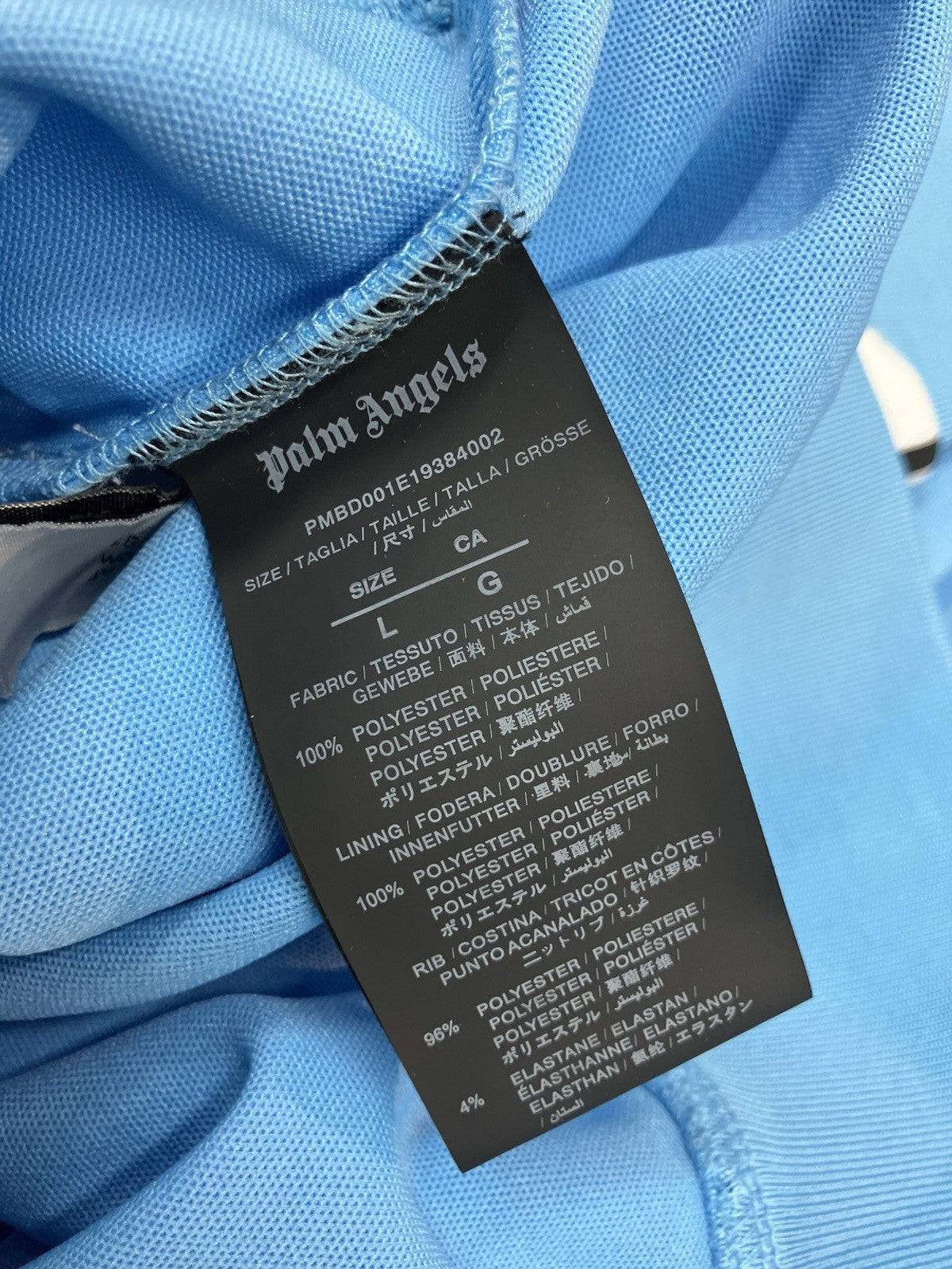 Size Large - Palm Angels Classic Track Jacket ' Light Blue ' | EXCELLENT COND!