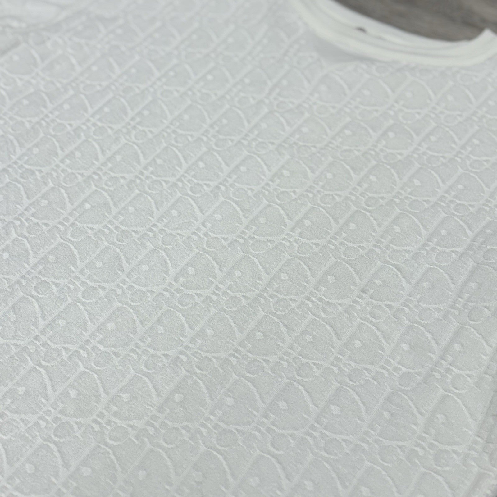 Size XS - Dior Oblique Relaxed Fit Terry Cotton Jacquard T-Shirt ' Off White '