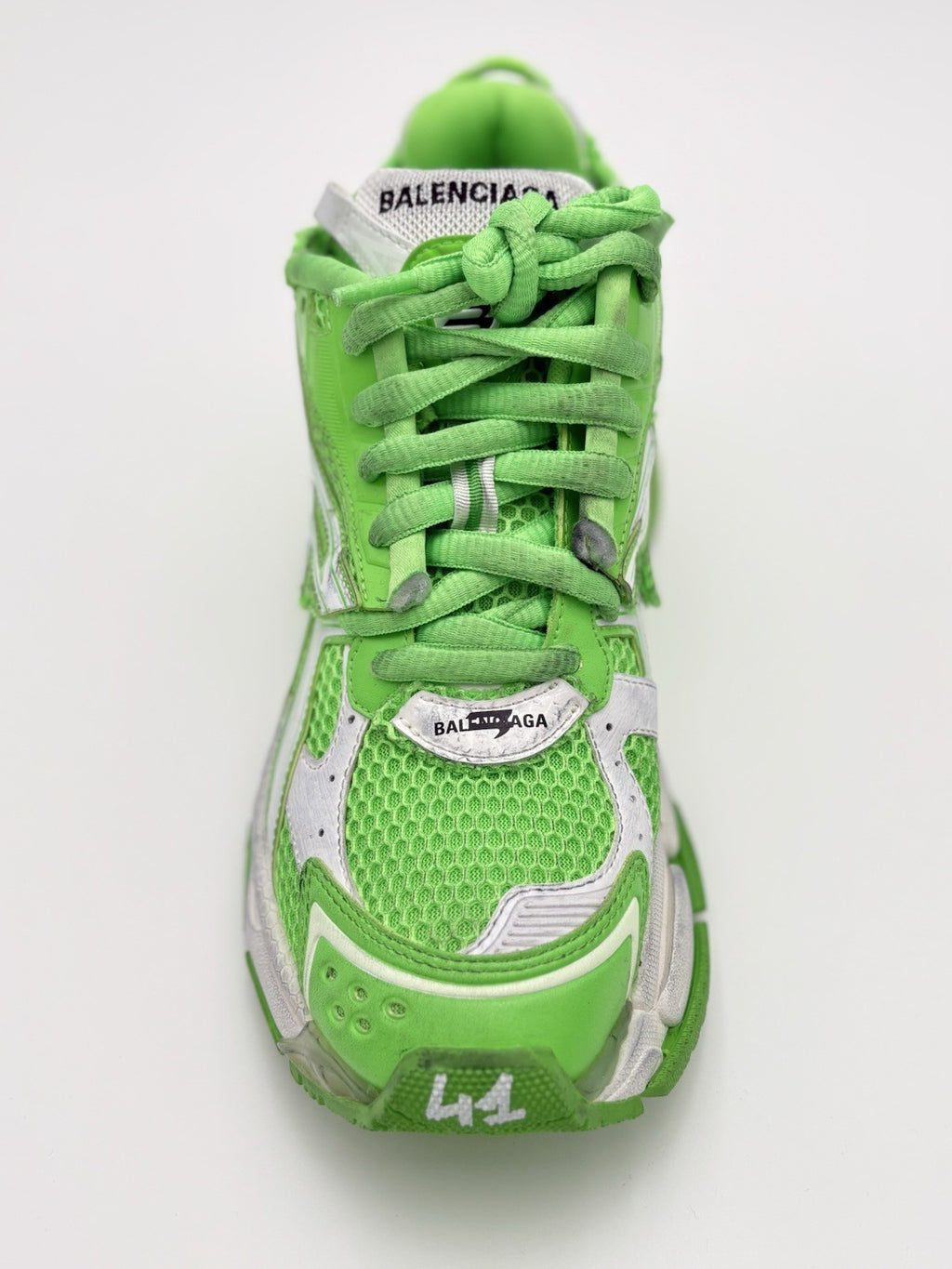 Size 41 (US 8) - Balenciaga Runner ' Fluo Green White ' | BRAND NEW!