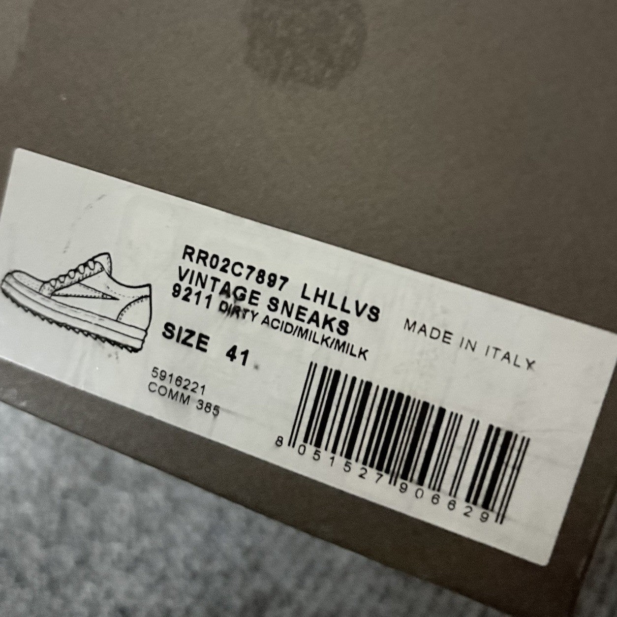Size 41 (8 US) Rick Owens Low Leather  ' Acid Hair ' | SUPER CLEAN!