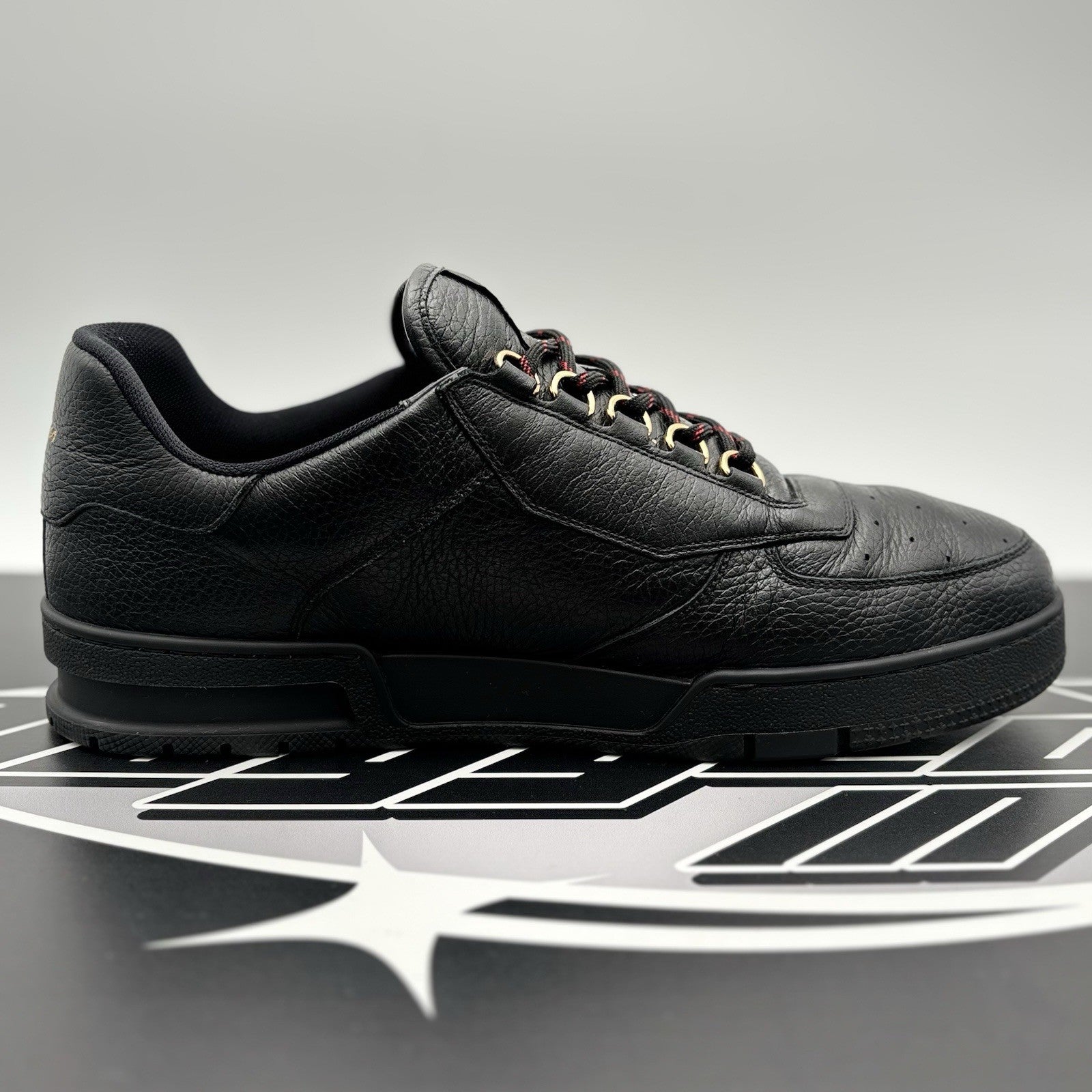 Size 9 LV (10-10.5 US) - Louis Vuitton Hardware Calfskin Trainer ‘ Black, Gold ‘