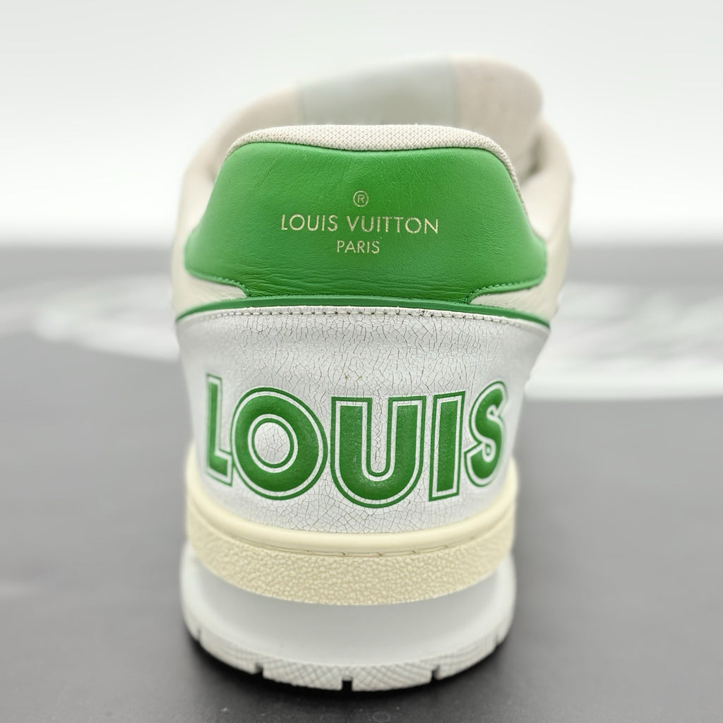 Size 10 LV (11-11.5 US) Louis Vuitton Strap Trainer ' Green ' | SUPER CLEAN!
