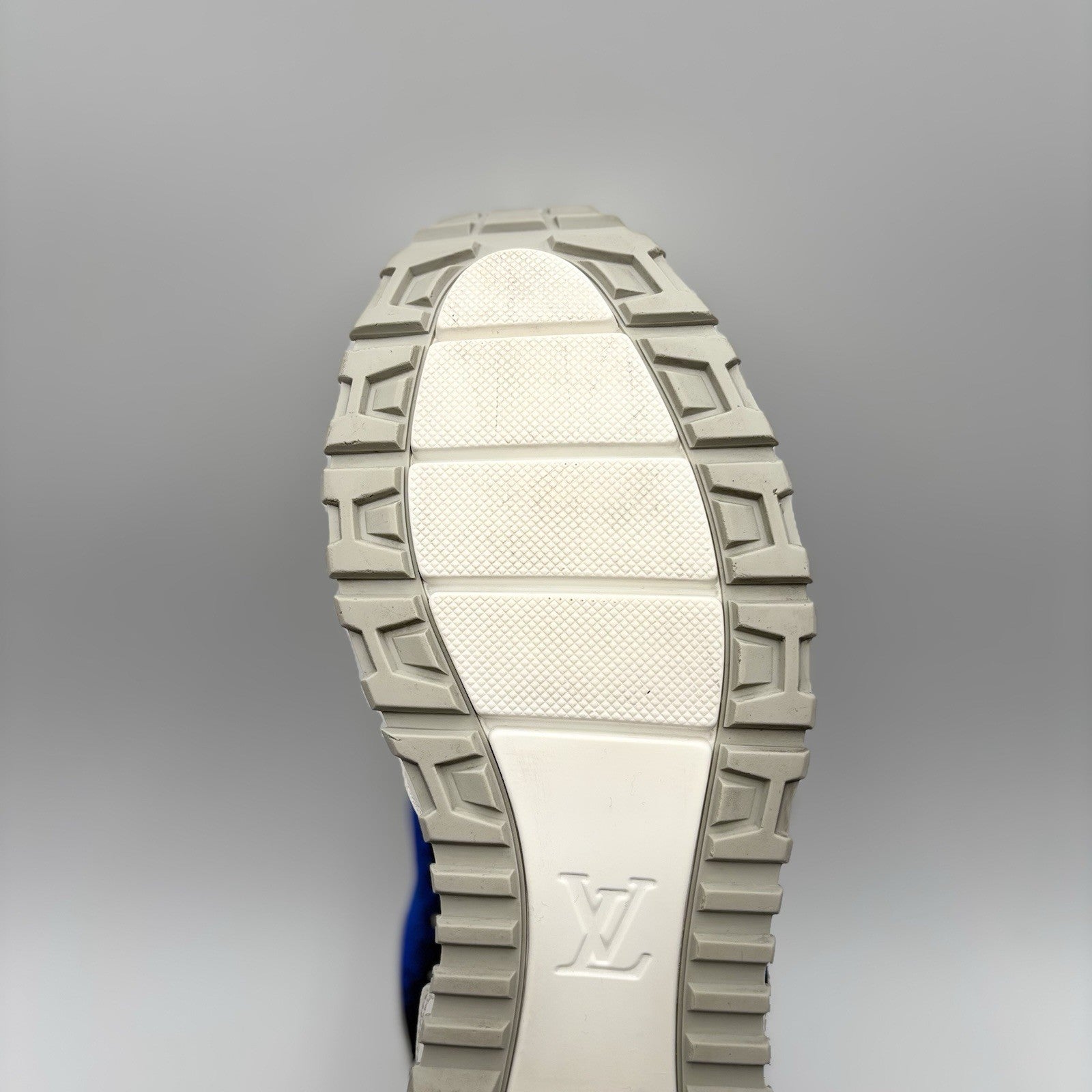 Size 9.5 LV (10-10.5 US) Louis Vuitton Run Away Sneaker ' White, Blue ' | GREAT!