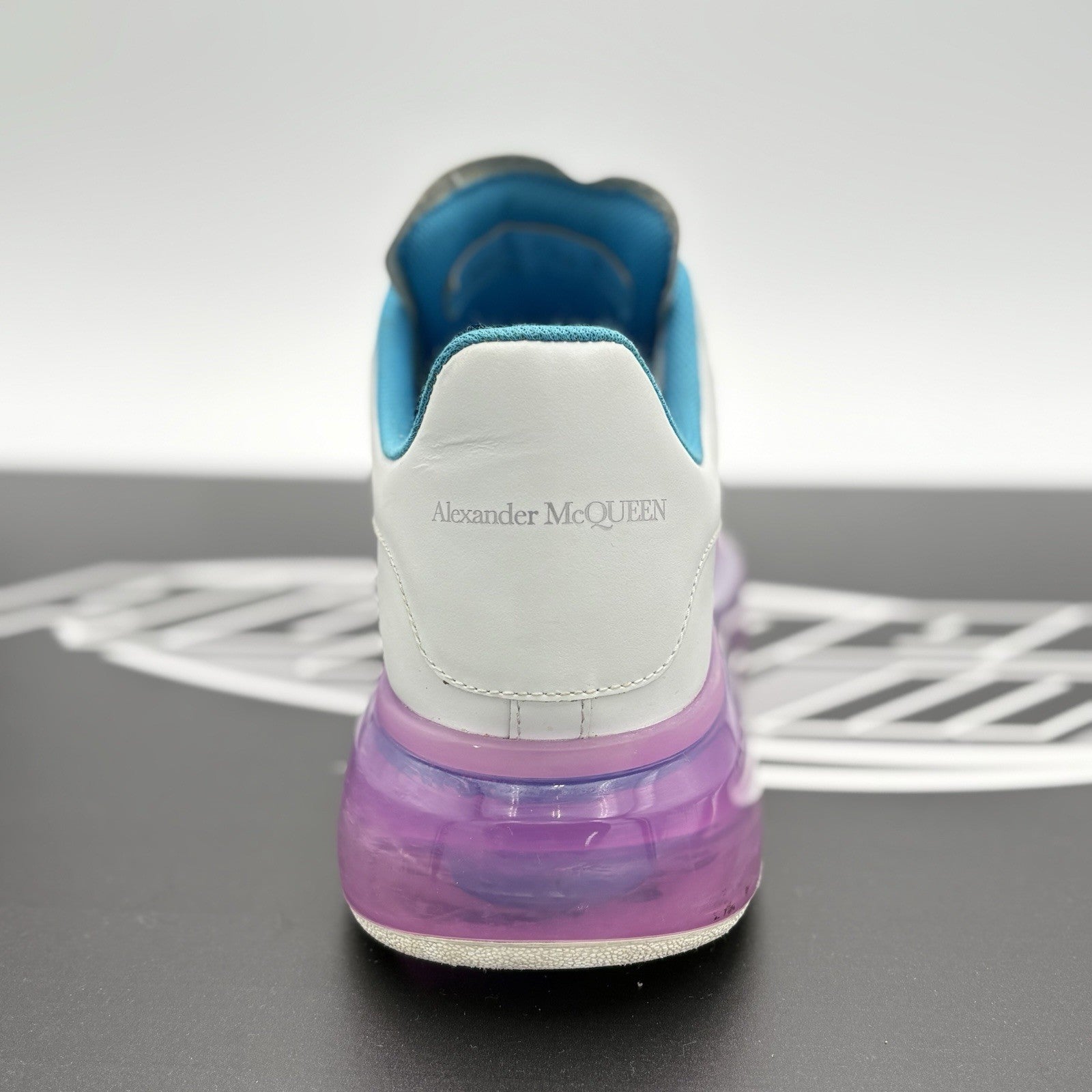 Size 42 (9 US) Alexander McQueen ' Transparent Sole White Purple ' | GREAT COND!