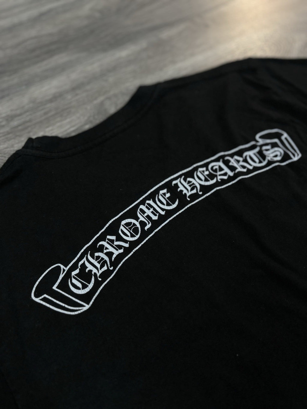 Size Medium - Chrome Hearts Scroll Logo T-Shirt ' Black ' | GREAT COND!