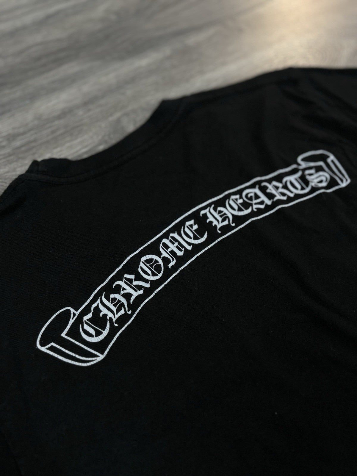 Size Medium - Chrome Hearts Scroll Logo T-Shirt ' Black ' | GREAT COND!