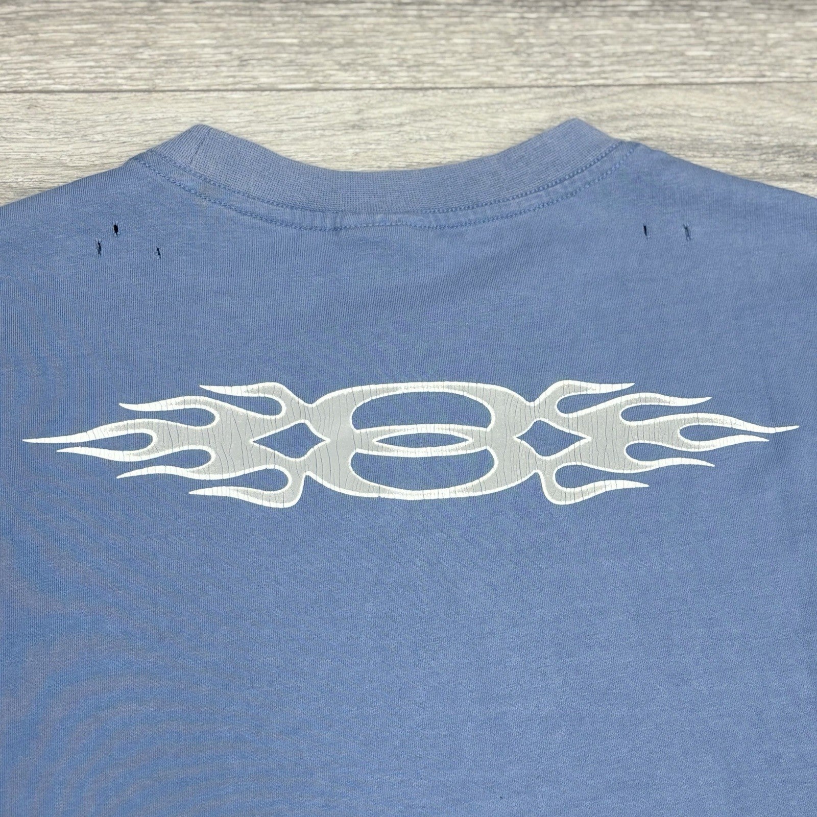 Size L - Balenciaga Burning Unity Oversized T-Shirt ' Blue ' | SUPER CLEAN!