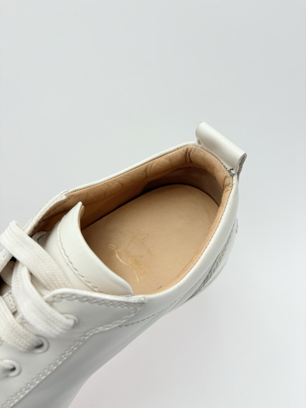 Size 42 (9 US) Christian Louboutin Leather Louis Spikes ' White ' | GREAT COND!