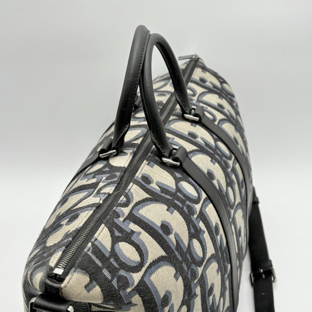 Dior Oblique Jacquard Maxi Weekender 40 Bag ' Beige ' | SUPER CLEAN!