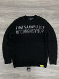 Size XL - That’s A Awful Lot Of Cough Syrup Mohair Sweater ' Black ' | NEW!