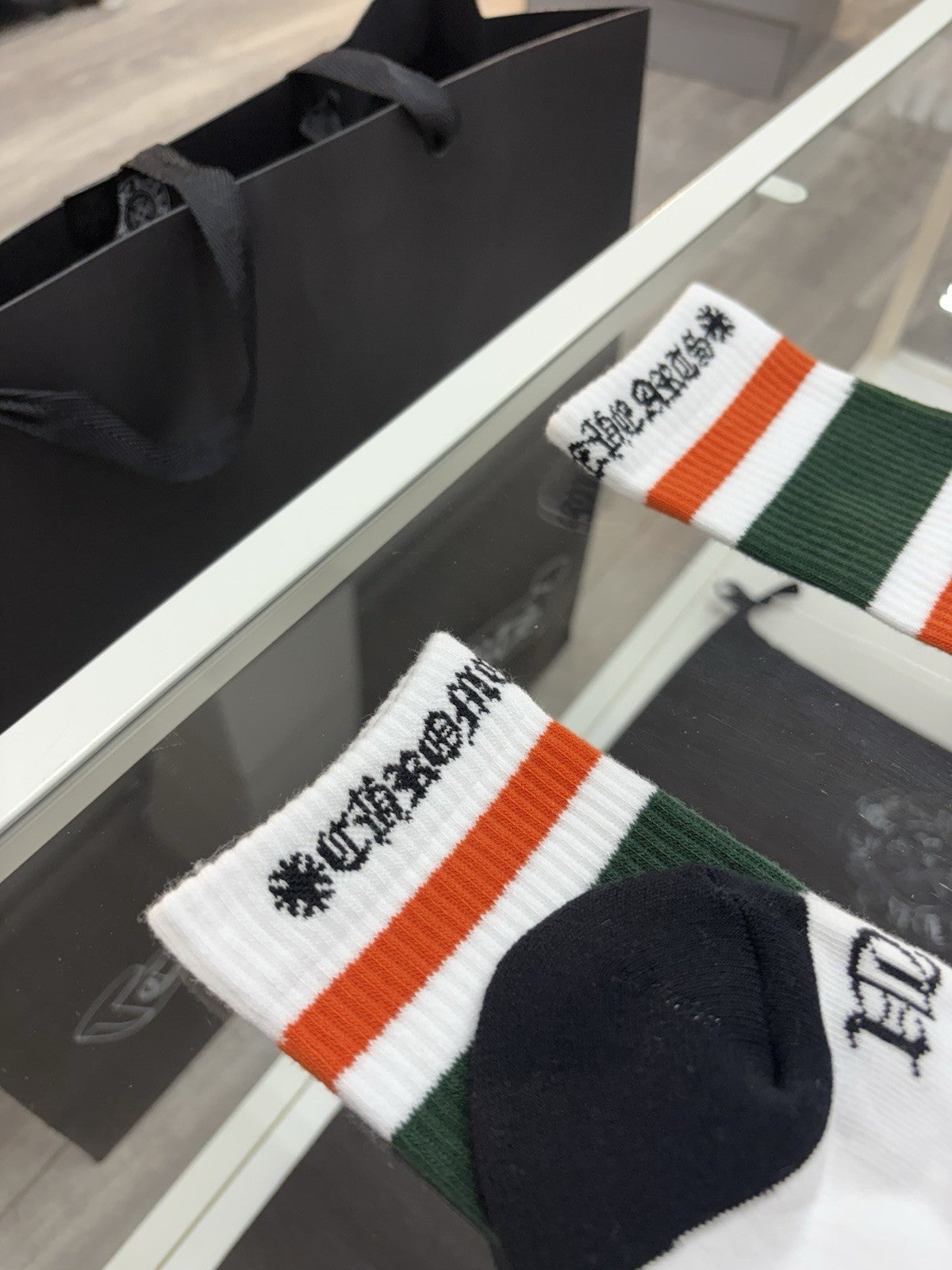 Size Large (9-13 US) - Chrome Hearts Miami Socks ' White ' | NEW!
