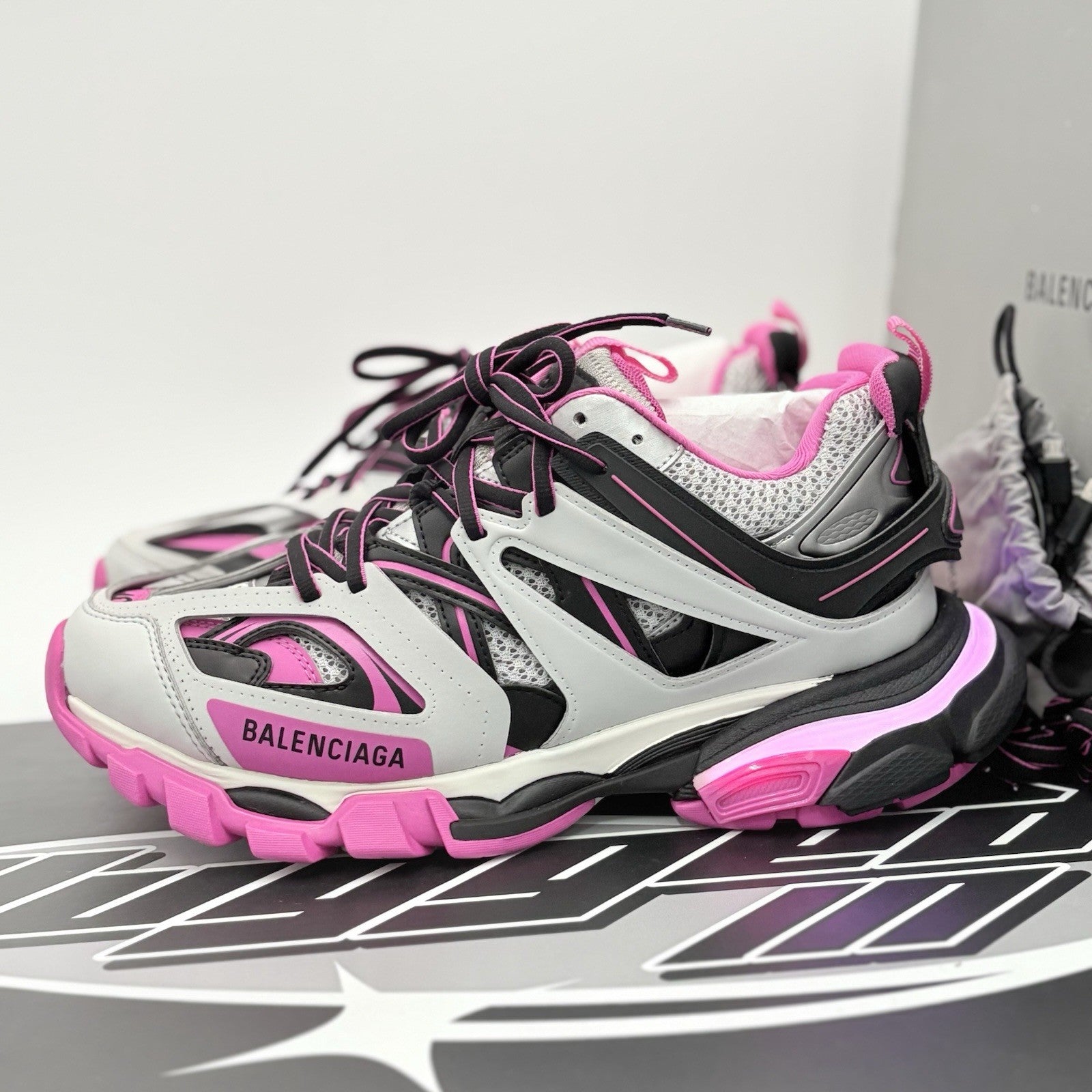 Size 40 - Balenciaga Track LED ' Pink White Black ' | BRAND NEW!