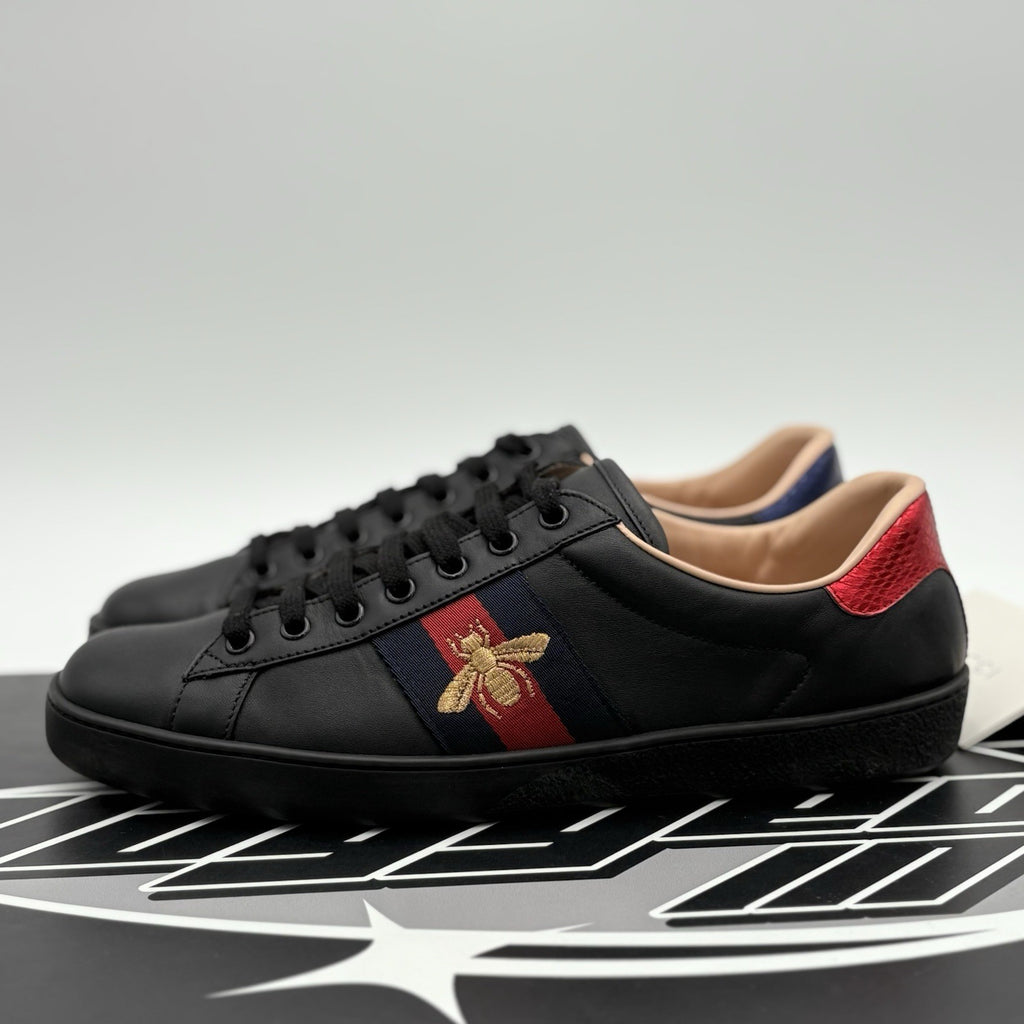 Size 9 G (9.5 US) - Gucci Ace Embroidered Bee ' Black ' | GREAT CONDITION!