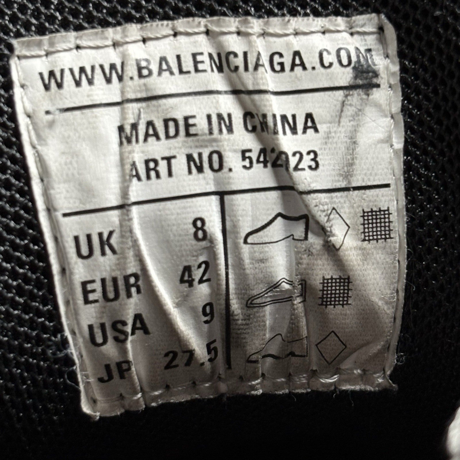 Size 42 (9 US) - Balenciaga Track Sneaker ' Black '