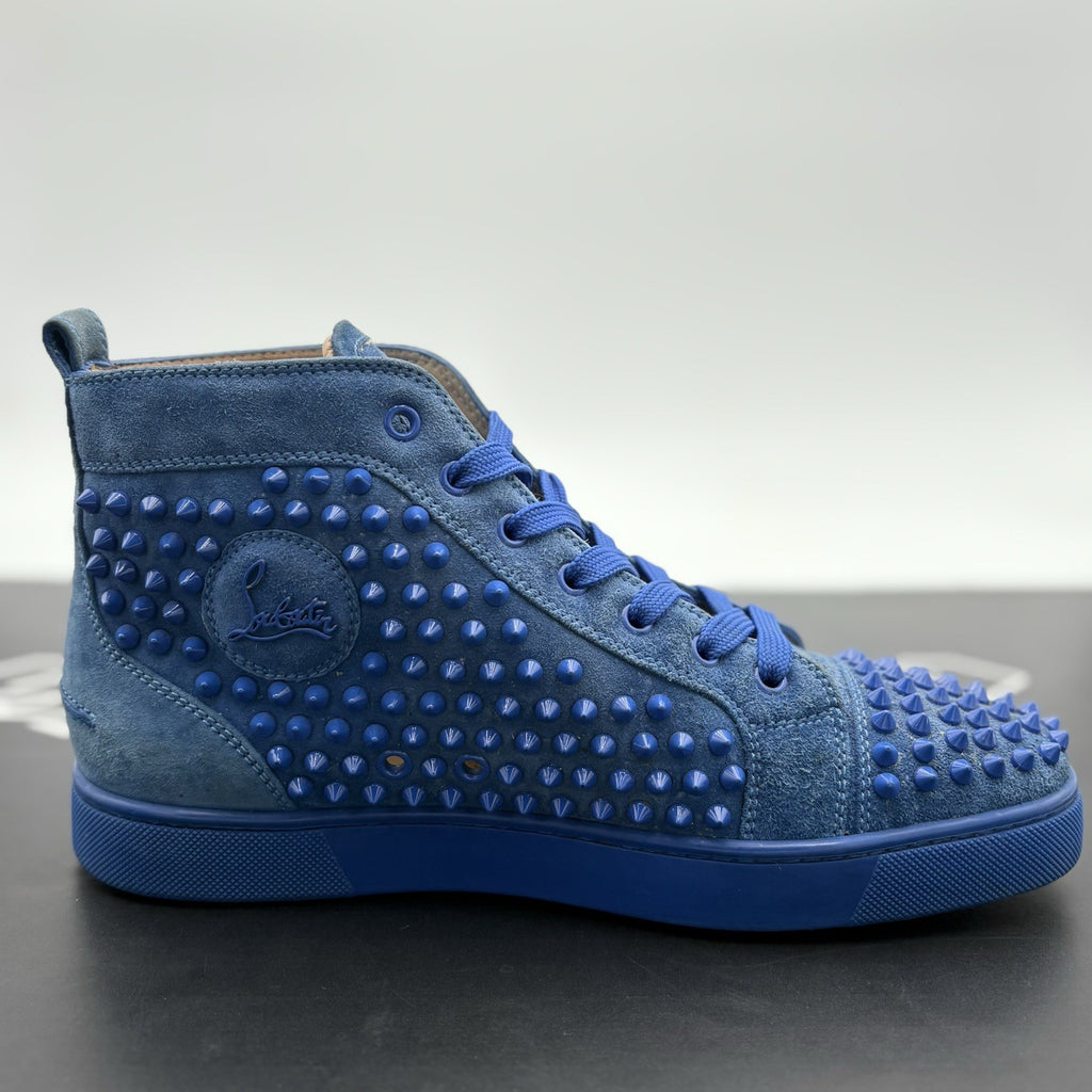 Size 41 (8 US) - Christian Louboutin High Spikes  ' Blue ' | SUPER CLEAN!