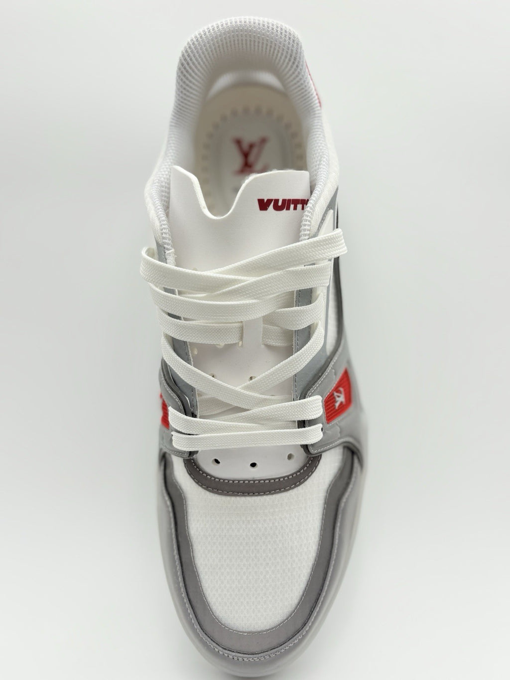 Size 12 LV (13-13.5 US) Louis Vuitton Reflective Trainer ' Red ' | EXCELLENT!