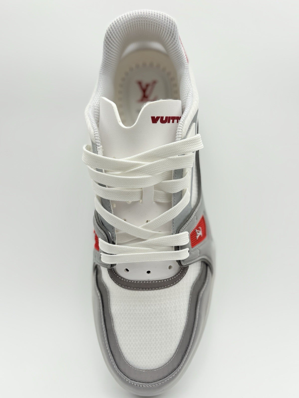 Size 12 LV (13-13.5 US) Louis Vuitton Reflective Trainer ' Red ' | EXCELLENT!