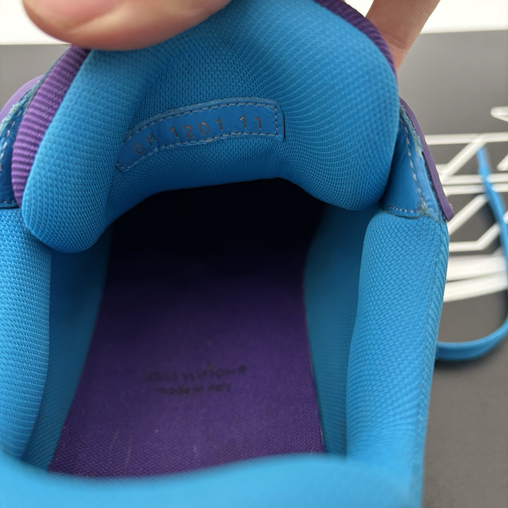 Size 11 LV (12-12.5 US) Louis Vuitton Trainer 'Purple Teal Metallic' GREAT COND!