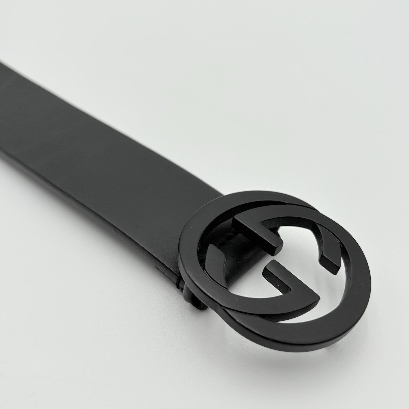 Gucci Belt GG Leather Interlocking Buckle ' Black ' | ONLY WORN 1-3x !