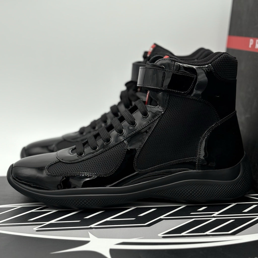Size 10.5 UK (11.5 US) - Prada Cup High Top ' Black ' | BRAND NEW!