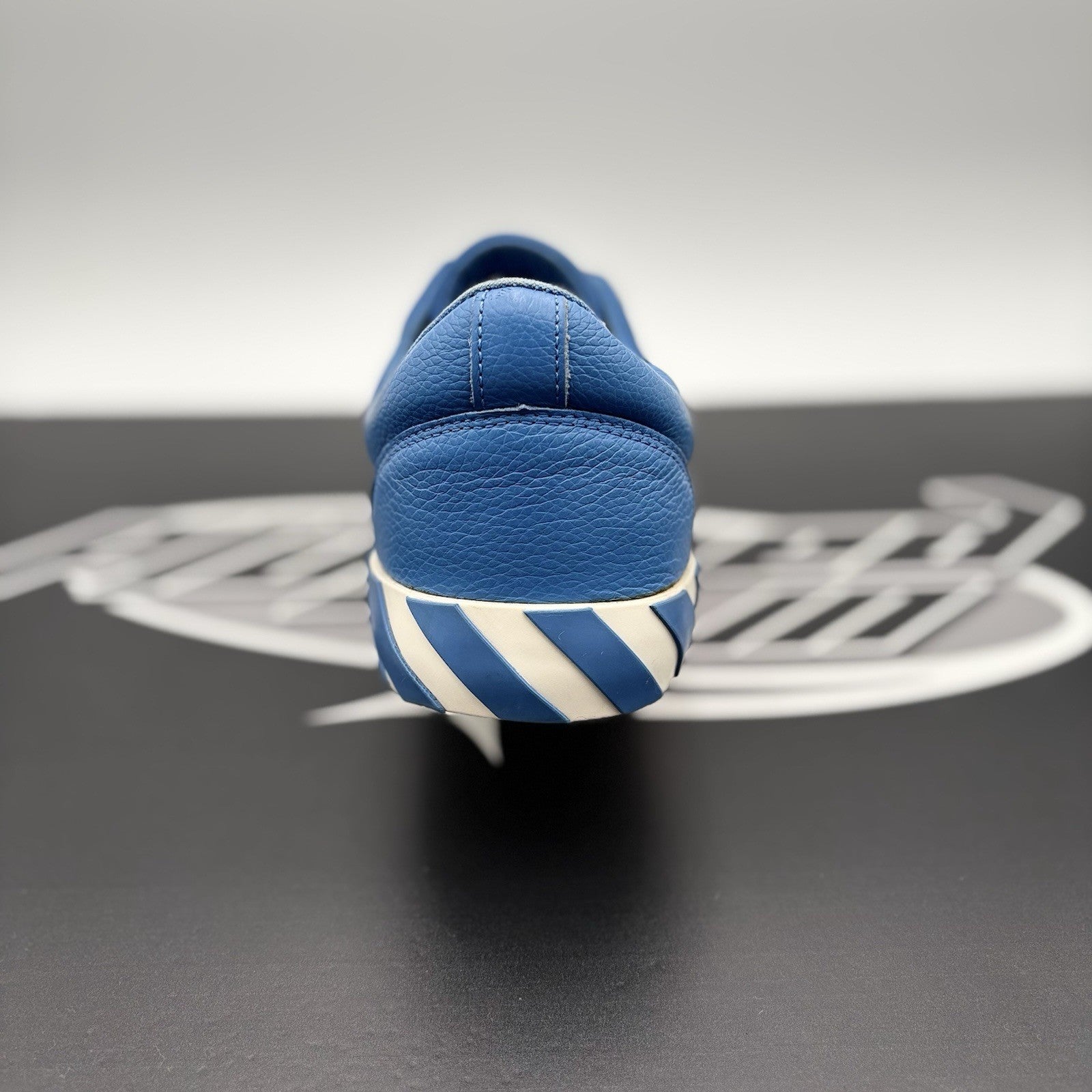 Size 43 (10 US) - Off-White Vulc Leather ' Blue, White ' | GREAT CONDITION!