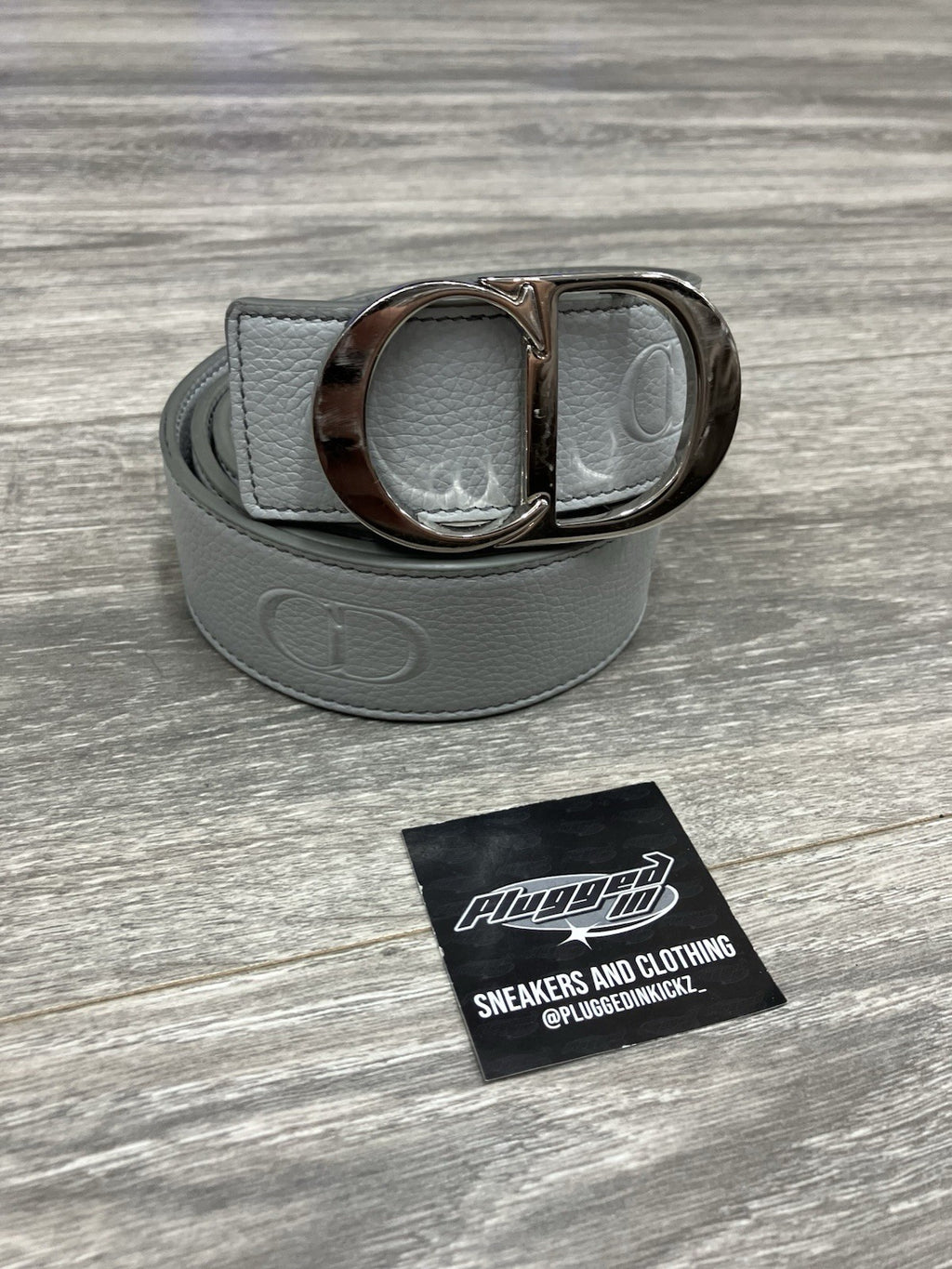 Size 90/36 - Dior CD Buckle Belt ' Leather Gray ' | GOOD CONDITION!