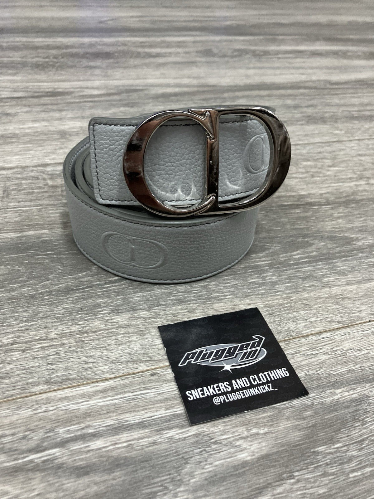 Size 90/36 - Dior CD Buckle Belt ' Leather Gray ' | GOOD CONDITION!