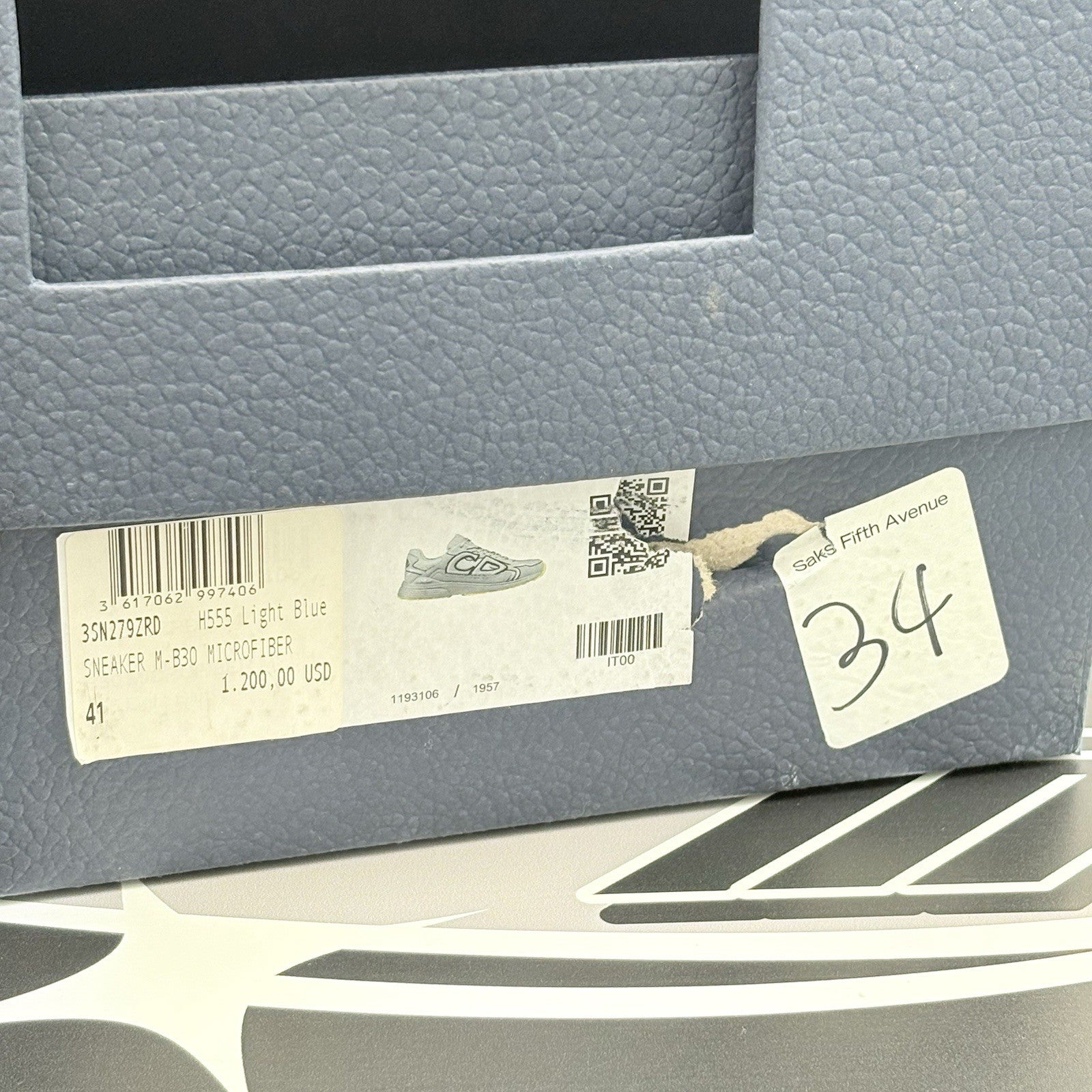 Size 41 (8 US) Dior B30 Reflective CD30 ' Blue Neon Yellow ' | EXCELLENT COND!