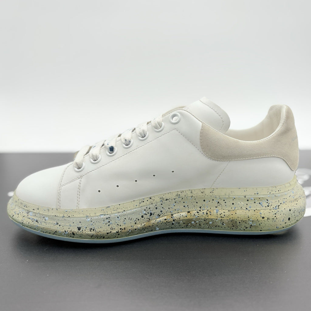 Size 44 (11 US) Alexander McQueen Clear Sole ' Splatter Blue ' | GREAT CONDITION