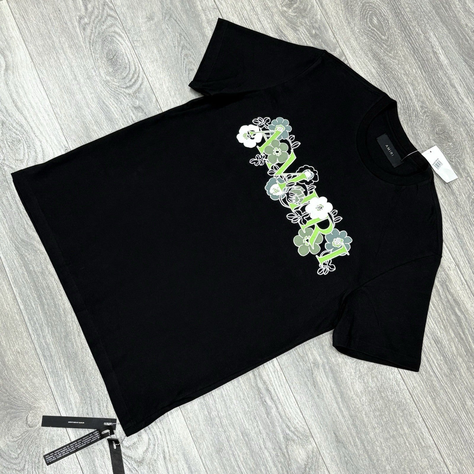 Size S - Amiri Flower logo T-Shirt ' Black ' | BRAND NEW!