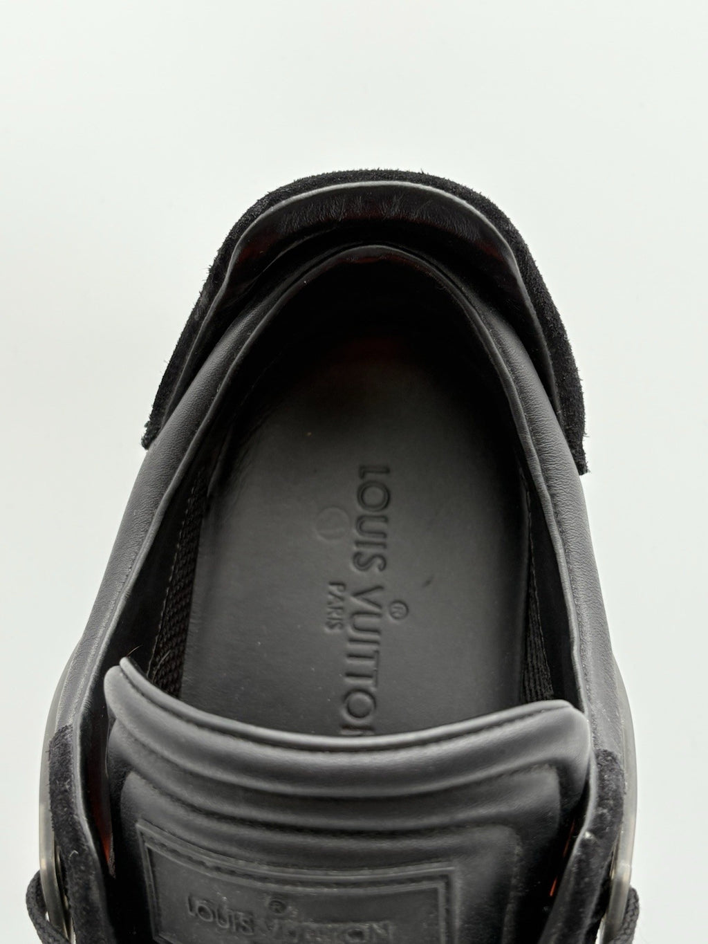 Size 10 LV (11-11.5 US) Louis Vuitton Leather Sneakers ' Black ' | GOOD COND!