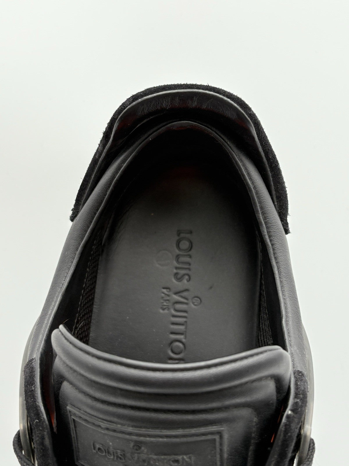 Size 10 LV (11-11.5 US) Louis Vuitton Leather Sneakers ' Black ' | GOOD COND!