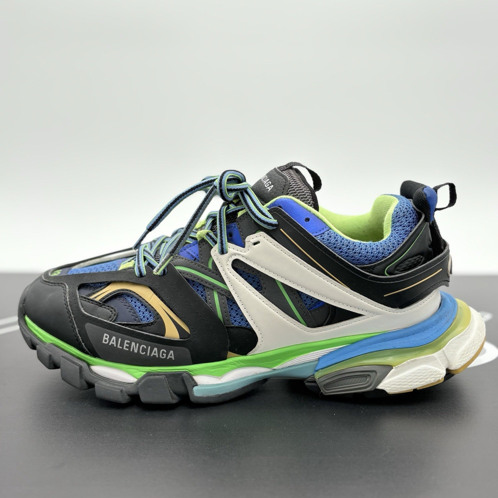 Size 43 (US 10) - Balenciaga Track ' Black Green Blue Gold ' | GOOD CONDITION