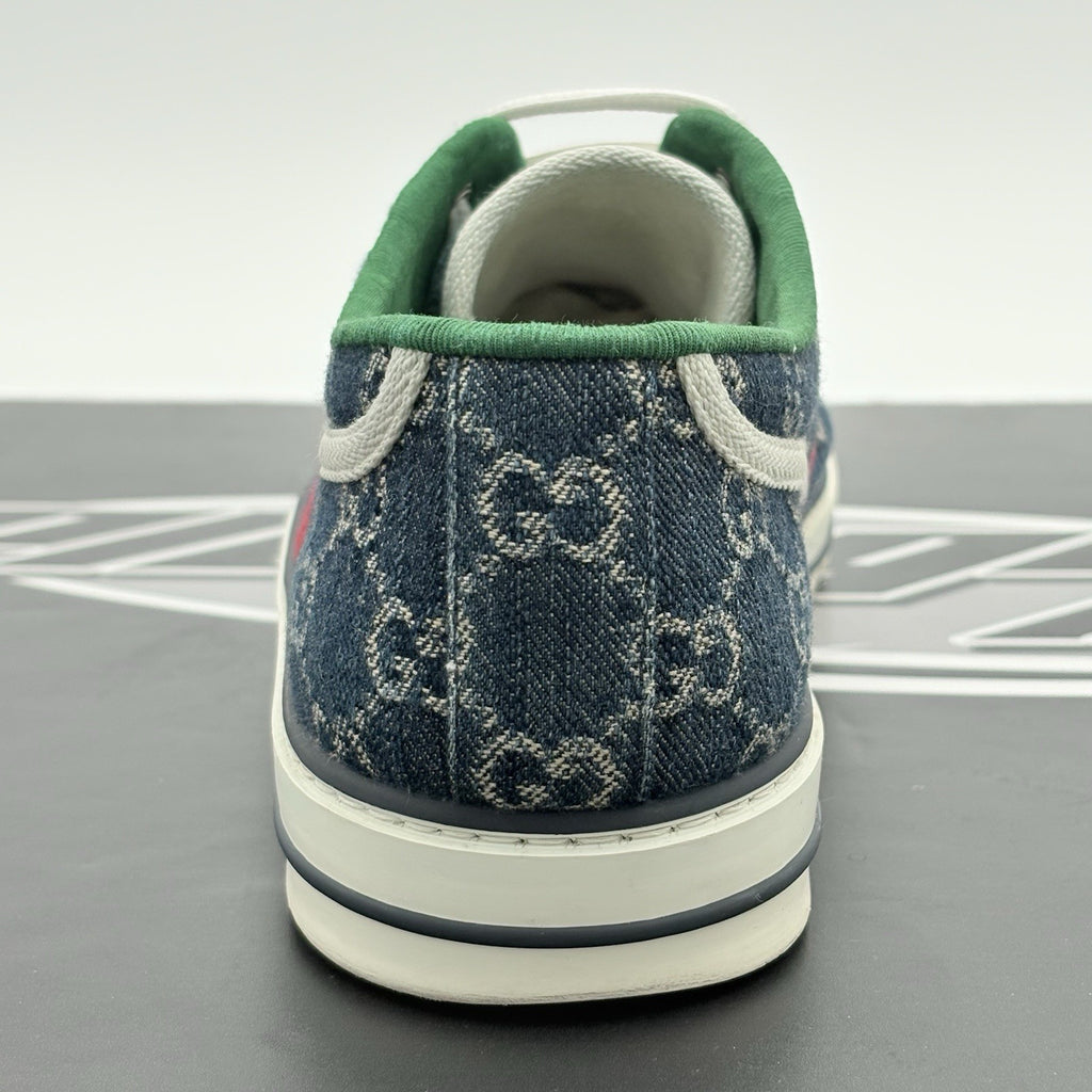 Size 11 G (11.5 US) - Gucci Tennis 1977 Denim GG Print Sneaker | GREAT CONDITION