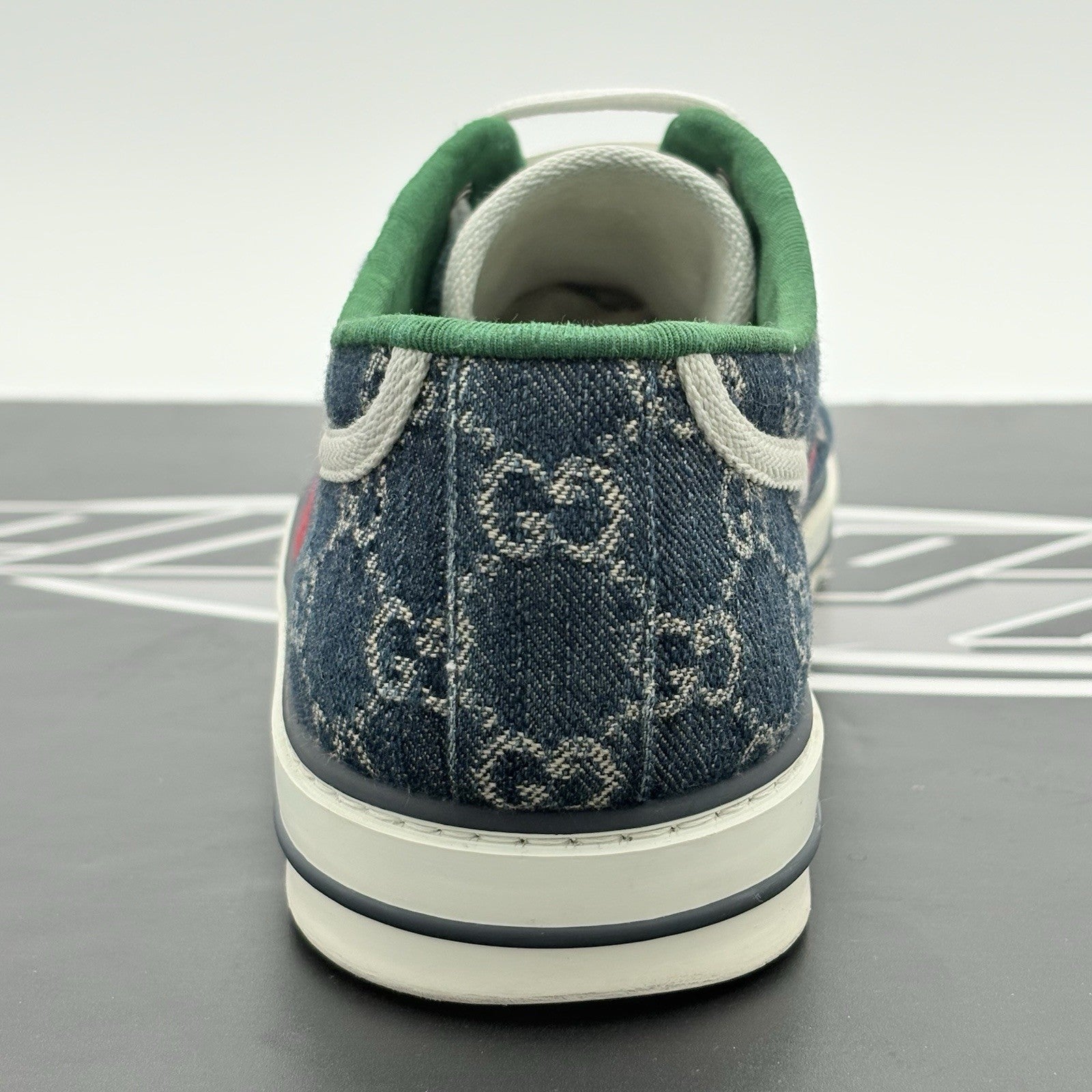 Size 11 G (11.5 US) - Gucci Tennis 1977 Denim GG Print Sneaker | GREAT CONDITION