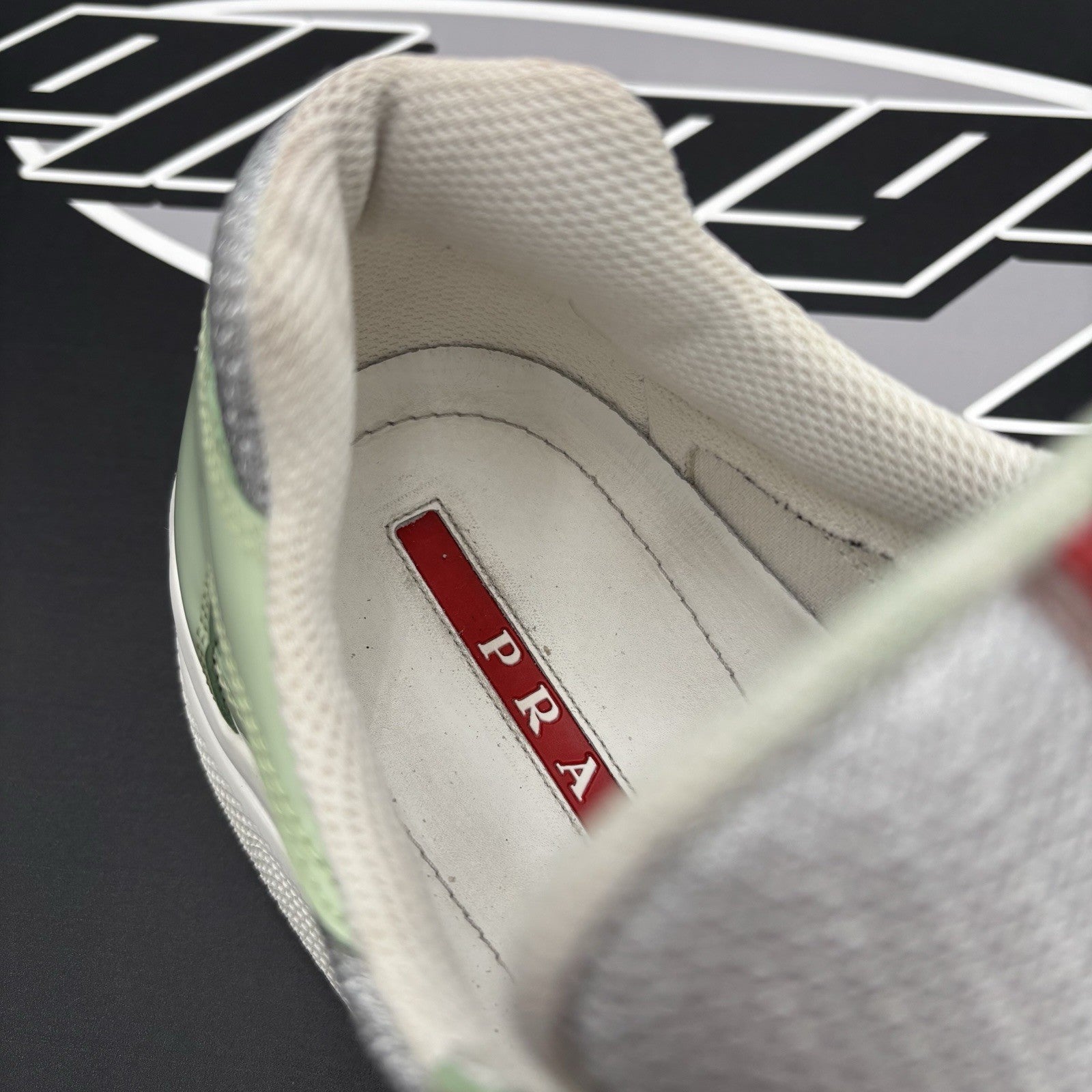Size 8 UK (9 US) Prada Americas Cup ' White, Mint, Silver ' | GREAT CONDITION!