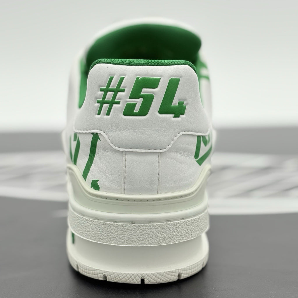 Size 6.5 LV (7.5-8 US) Louis Vuitton Trainer ' White Green Recycled ' | CLEAN!