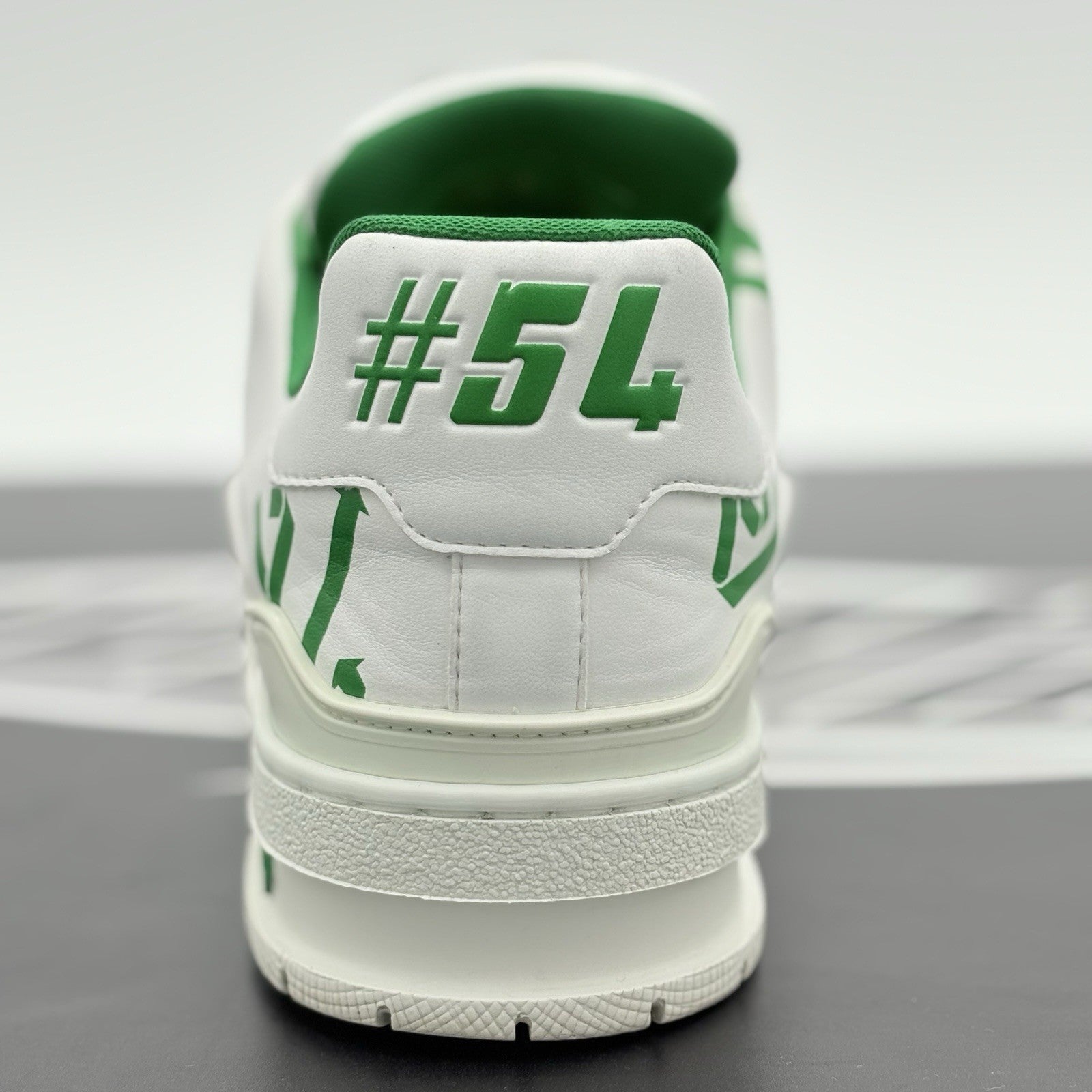 Size 6.5 LV (7.5-8 US) Louis Vuitton Trainer ' White Green Recycled ' | CLEAN!