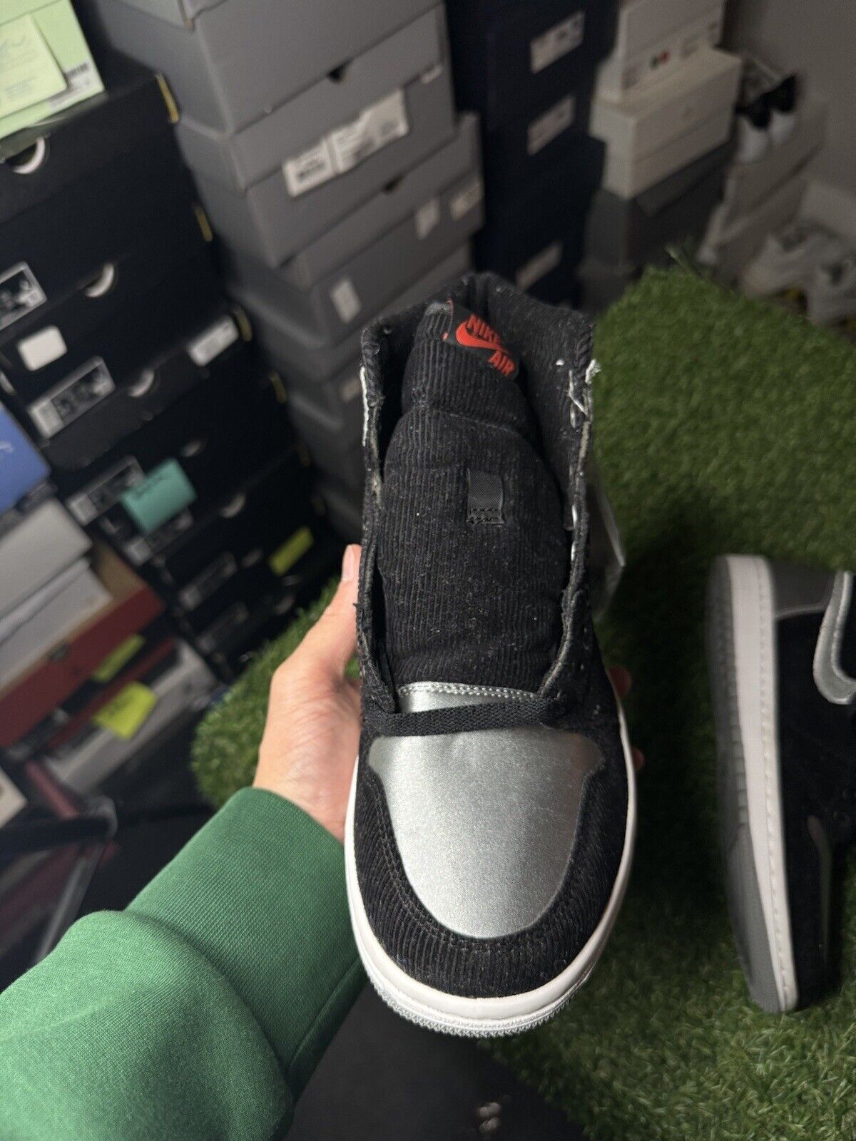 Size 7.5 - Jordan 1 Retro High OG  ALEALI MAY BLACK SHADOW GREY | BRAND NEW!
