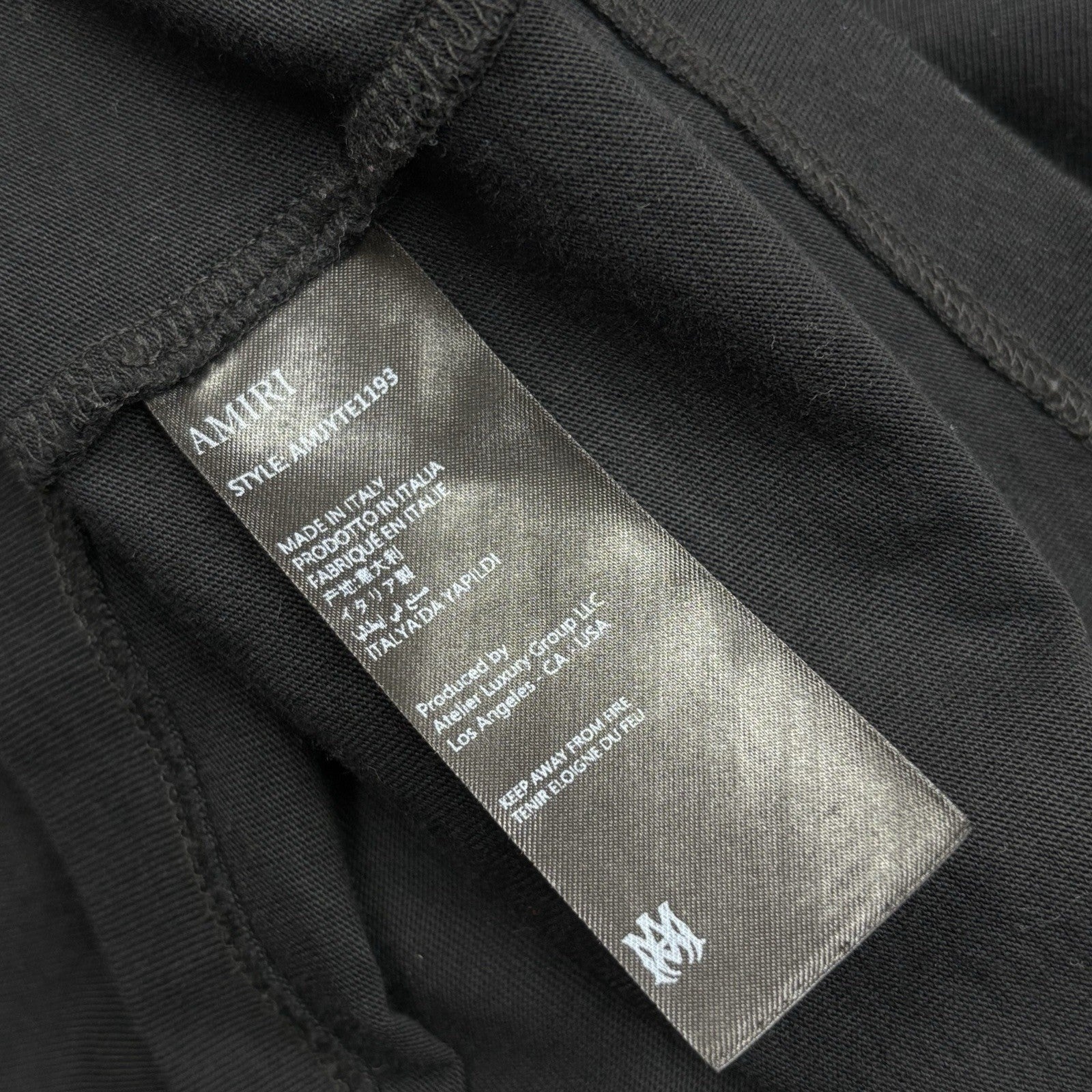 Size XL - Amiri Script Logo T-Shirt ' Black ' | 100% AUTHENTIC!