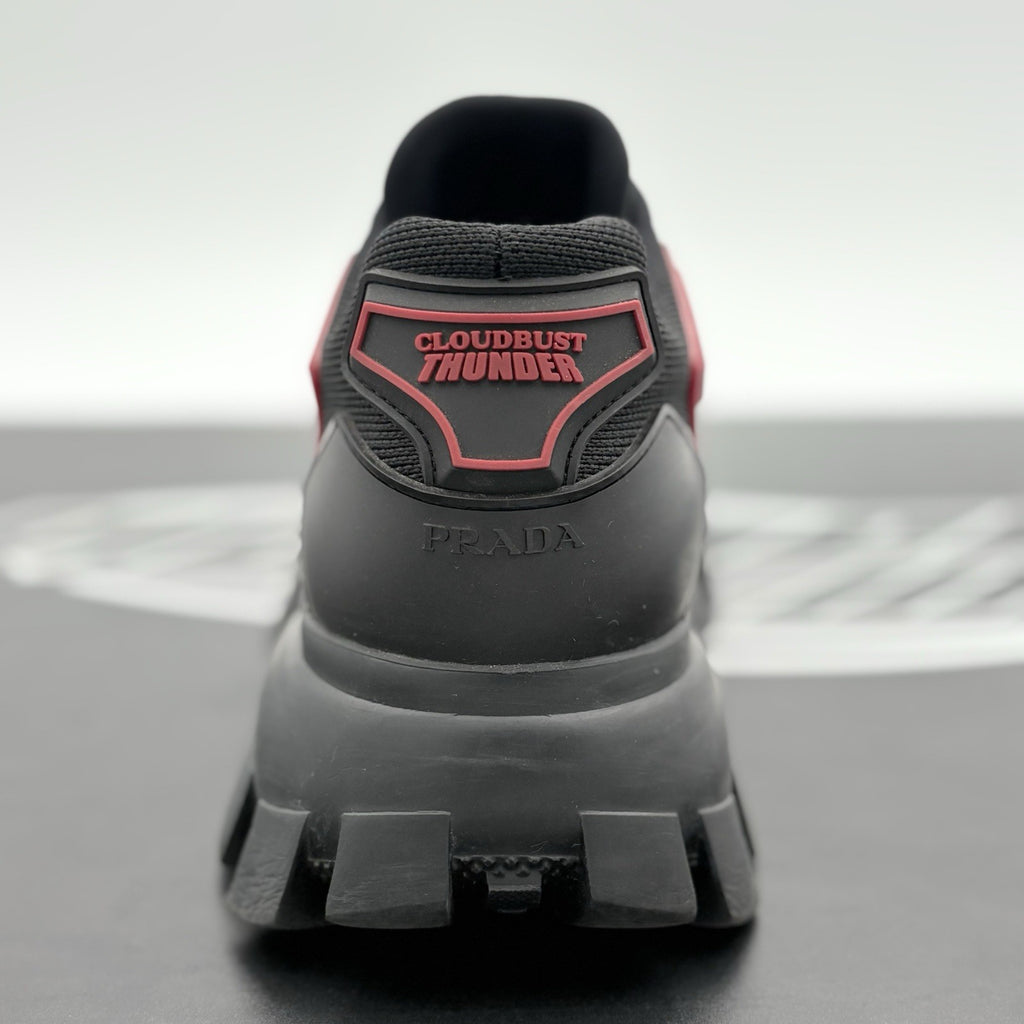 Size 7 UK (8 US) - Prada Cloudbust Thunder ' Red Black ' | SUPER CLEAN!