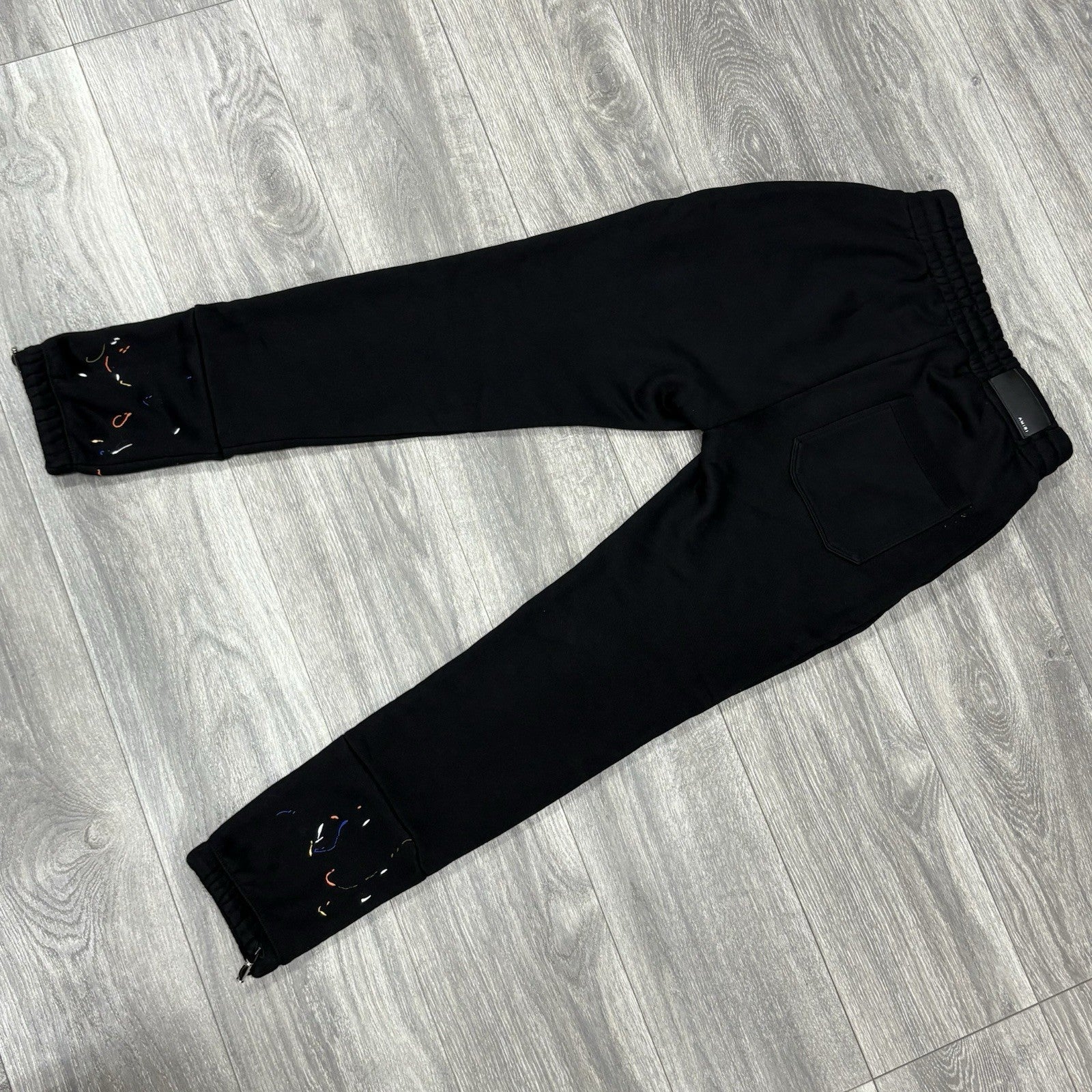 Size Small - Amiri Core Logo Paint Drip Sweatpants ' Black ' | SUPER CLEAN!