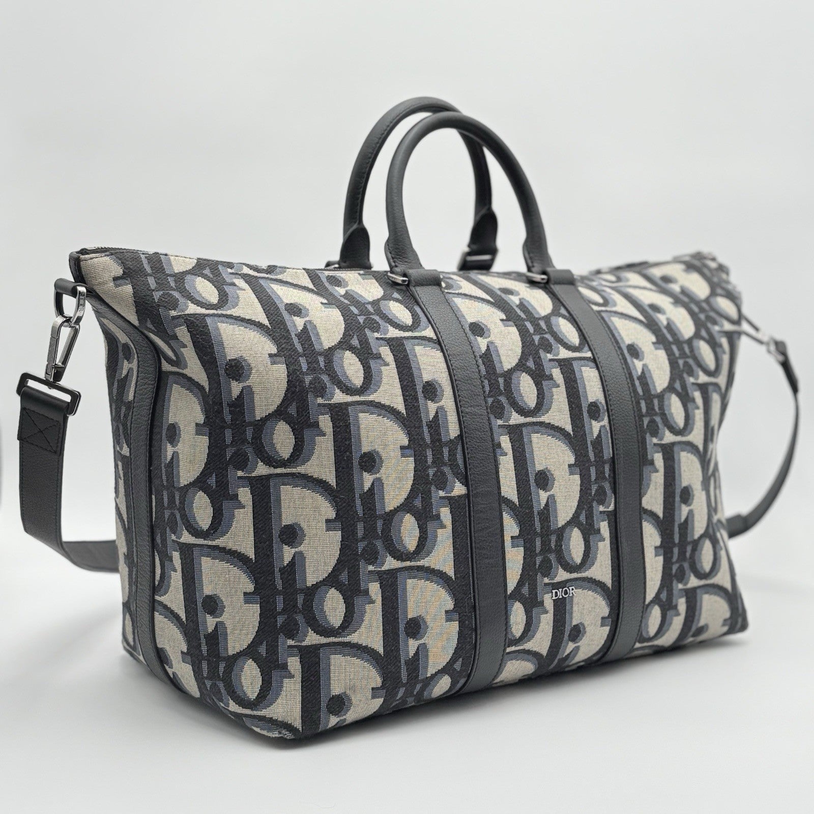 Dior Oblique Jacquard Maxi Weekender 40 Bag ' Beige ' | SUPER CLEAN!