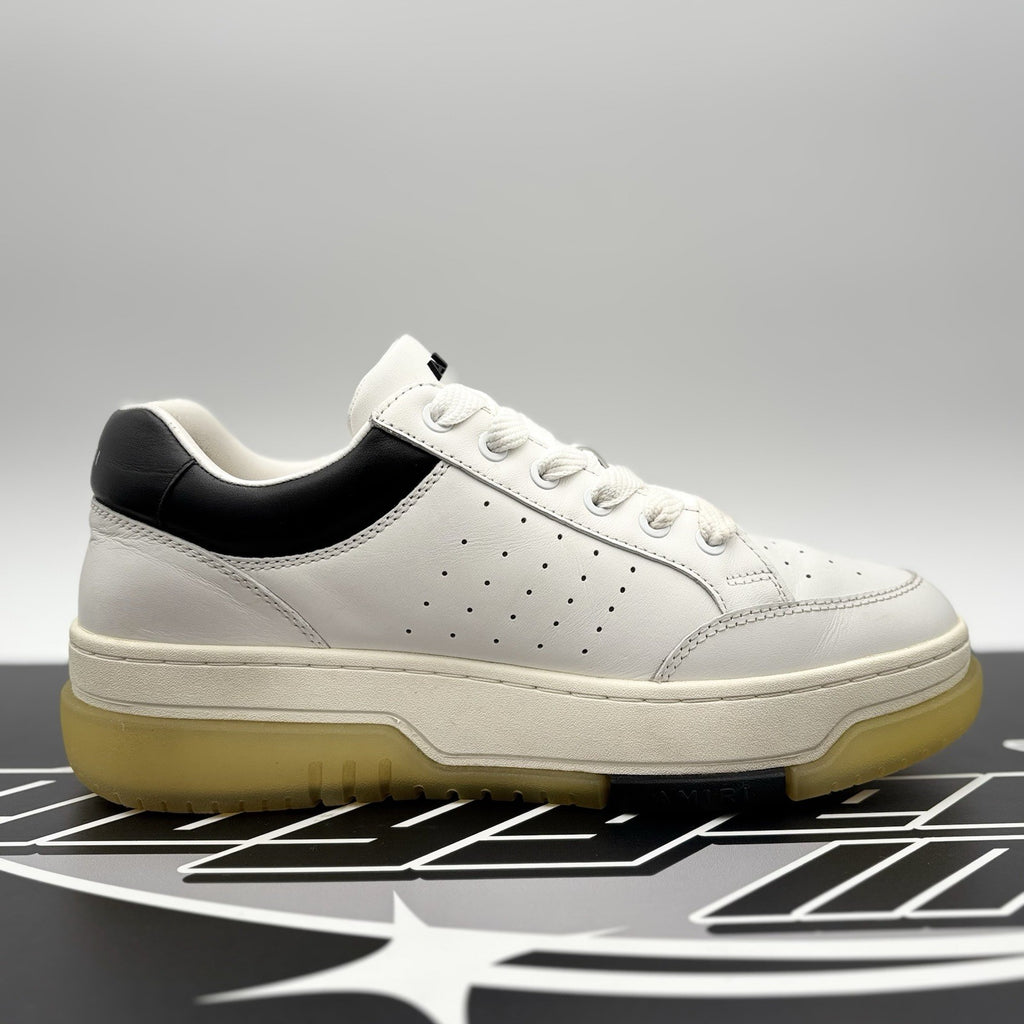 Size 43 (10US) - Amiri Stadium Low Top Sneakers ‘ White , Black ‘ | GOOD COND!