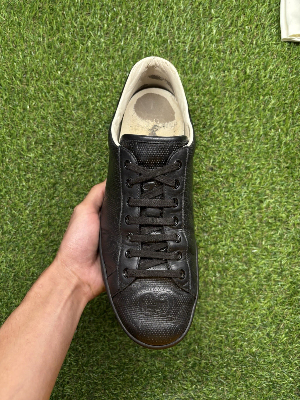Size 9.5 G (10 US) - Gucci Ace GG ' Black ' | GOOD CONDITION!